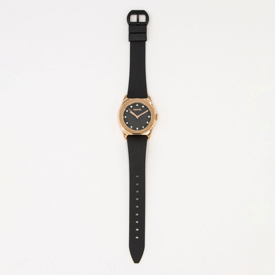 アガタ パリ AGATHA PARIS ＃フリーダムウォッチ、ラバーベルト、アニマルラインストーン （Black） Black