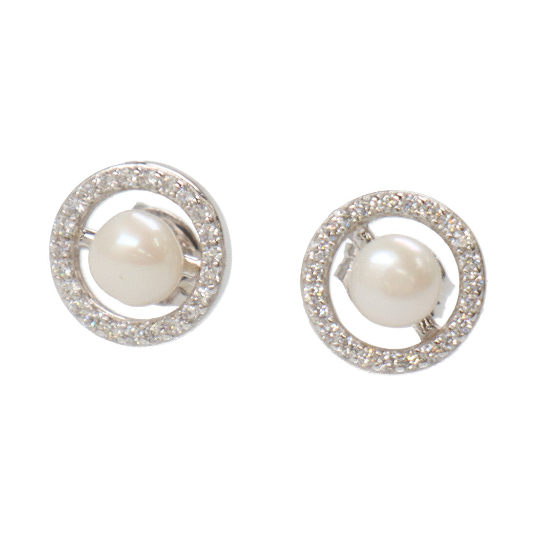アガタ パリ AGATHA PARIS 20S、C、ダンシングパール、ピアス、CZ （パール／シルバー） パール／シルバー
