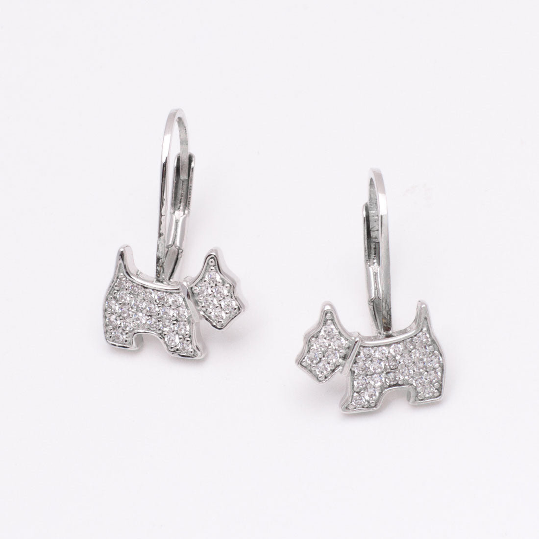 アガタ パリ AGATHA PARIS 19AW、プティドゥ、パヴェスコッティピアス、フレンチフック、CZ （クリスタル／シルバー） クリスタル／シルバー