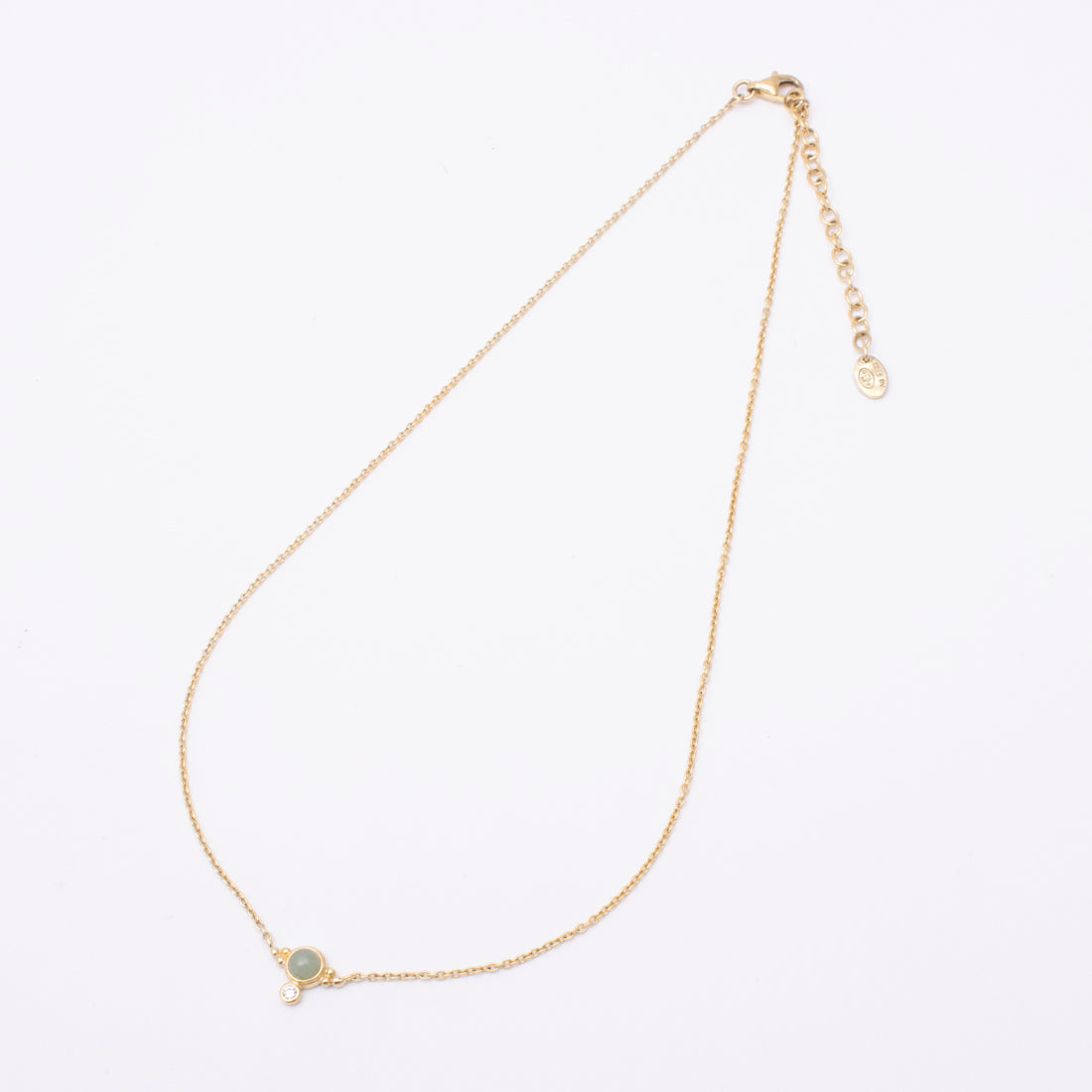 アガタ パリ AGATHA PARIS スカルプチュアル セットストーンズネックレス、スモールストーン、アベンチュリン／ゴールド （Aventurine/Gold） Aventurine/Gold