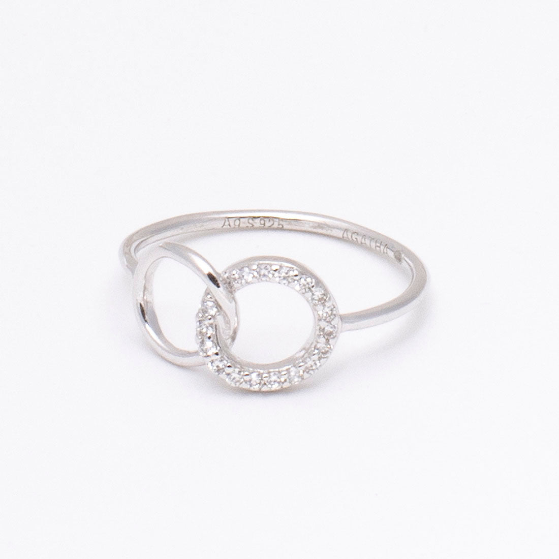 アガタ パリ AGATHA PARIS ロンドリング、2連フープ、クリスタル／シルバー （クリスタル／シルバー） クリスタル／シルバー