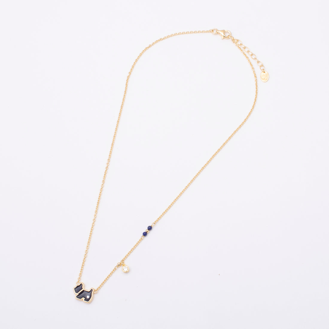 アガタ パリ AGATHA PARIS スコッティショートネックレス、エナメルスコッティ&CZ、ブルー／ゴールド （ブルー／ゴールド） ブルー／ゴールド