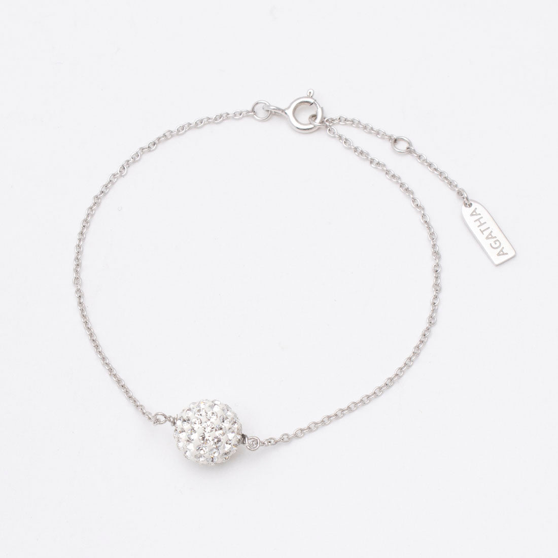 アガタ パリ AGATHA PARIS 20A、ブーラ、ブレスレット、パヴェ （Crystal/silver） Crystal/silver