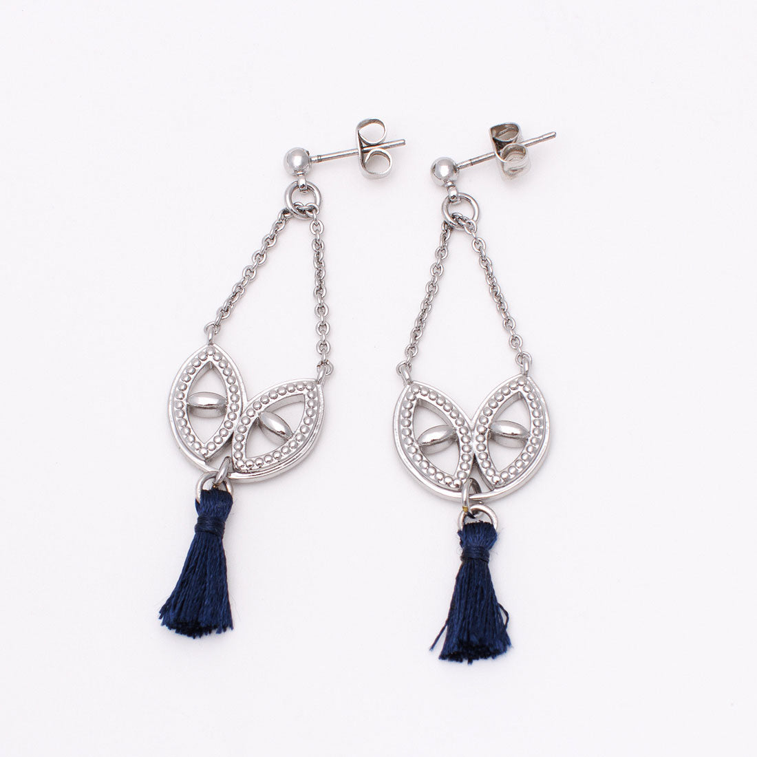アガタ パリ AGATHA PARIS ボヘミアンカルマ、ロングピアス、タッセル、ブルー／シルバー （Blue/silver） Blue/silver