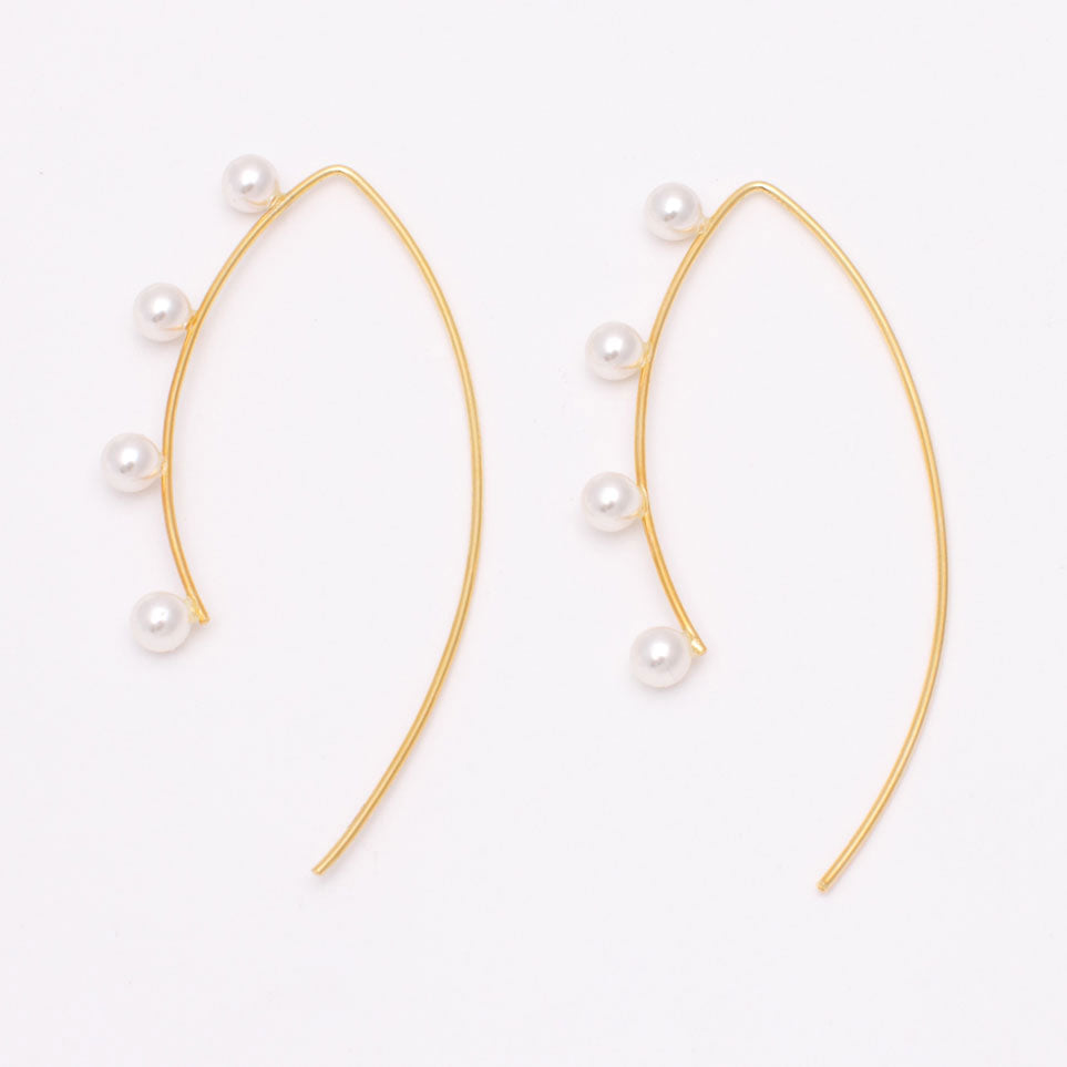 アガタ パリ AGATHA PARIS 20S、C、ジョワイヨ、マーキスピアス、4パール （パール／ゴールド） パール／ゴールド