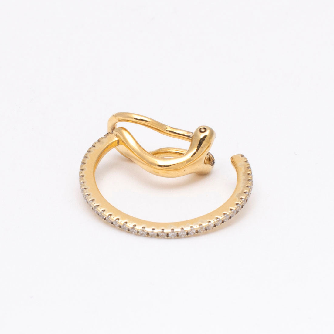 アガタ パリ AGATHA PARIS クレオールイヤリング、20mmフープ、クリスタル／ゴールド （Crystal / gold） Crystal / gold