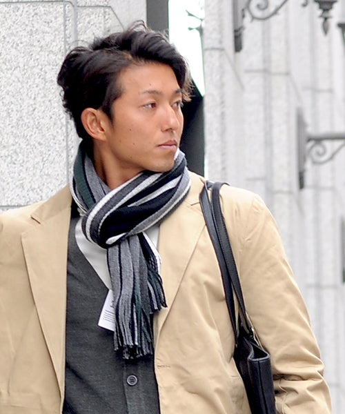 スペイド SPADE マフラー メンズ 日本製 国産 ストライプ  ストール リバーシブル レディース ユニセックス プレゼント クリスマス バレンタイン ギフト プチギフト