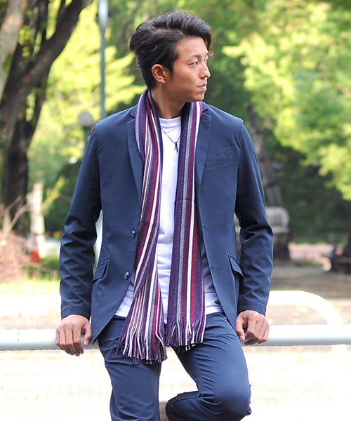 スペイド SPADE マフラー メンズ 日本製 国産 ストライプ  ストール リバーシブル レディース ユニセックス プレゼント クリスマス バレンタイン ギフト プチギフト
