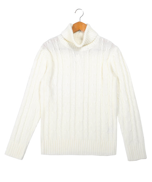 スペイド SPADE セーター メンズ Men's ニット knit タートルネック ハイネック ボリュームネック ケーブル編み ケーブル 無地 ニットセーター