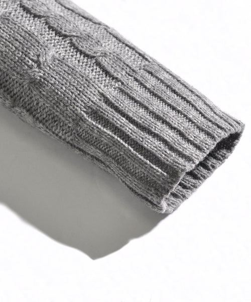 スペイド SPADE セーター メンズ Men's ニット knit タートルネック ハイネック ボリュームネック ケーブル編み ケーブル 無地 ニットセーター