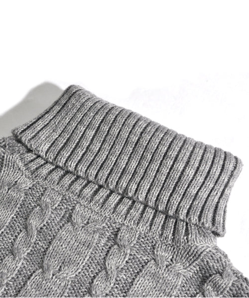 スペイド SPADE セーター メンズ Men's ニット knit タートルネック ハイネック ボリュームネック ケーブル編み ケーブル 無地 ニットセーター