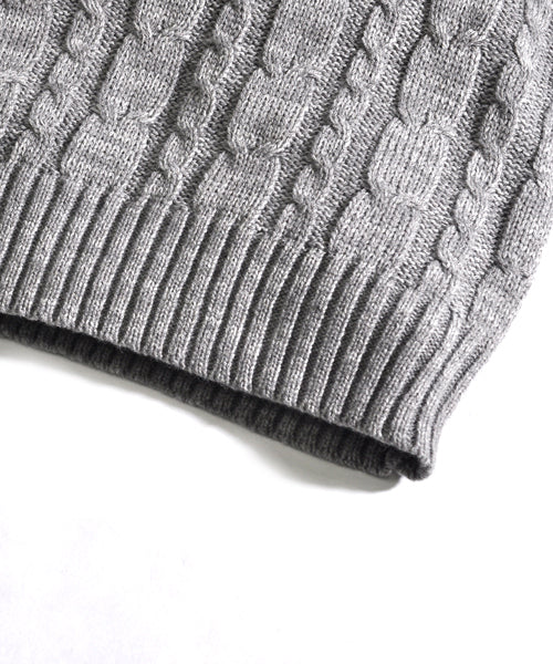 スペイド SPADE セーター メンズ Men's ニット knit タートルネック ハイネック ボリュームネック ケーブル編み ケーブル 無地 ニットセーター