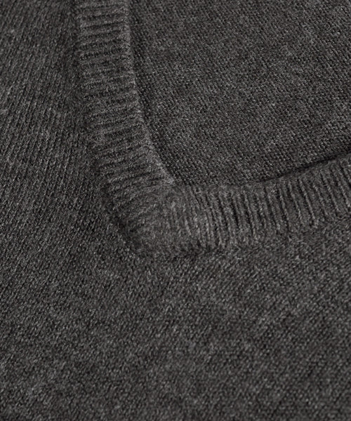 スペイド SPADE ニットknitメンズMen's無地カットソーカシミアタッチVネックニットソーセーターsweaterスエーターきれいめブラックグレー