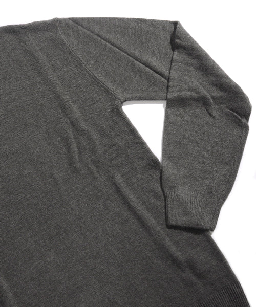 スペイド SPADE ニットknitメンズMen's無地カットソーカシミアタッチVネックニットソーセーターsweaterスエーターきれいめブラックグレー