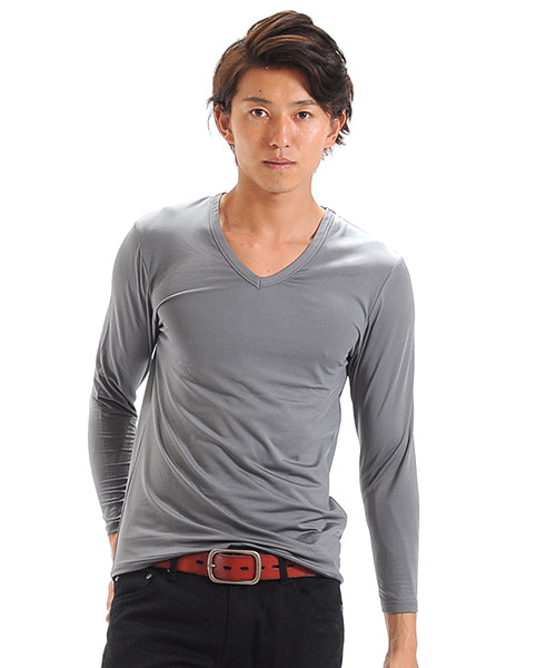 スペイド SPADE あったか 裏起毛2280 カットソー メンズ あったかインナー Tシャツ カットソー Uネック Vネック タートルネック 長袖 インナー ロングTシャツ ティー