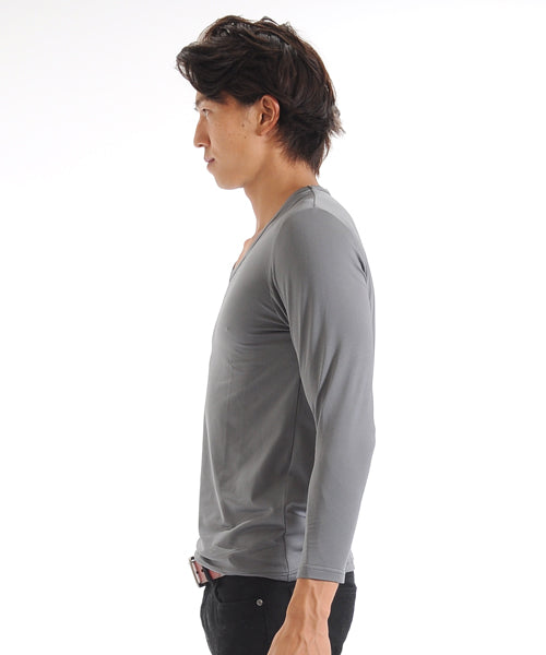 スペイド SPADE あったか 裏起毛2280 カットソー メンズ あったかインナー Tシャツ カットソー Uネック Vネック タートルネック 長袖 インナー ロングTシャツ ティー