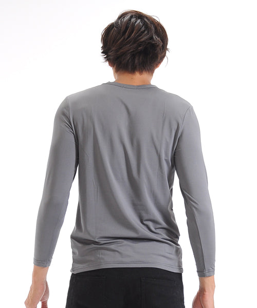 スペイド SPADE あったか 裏起毛2280 カットソー メンズ あったかインナー Tシャツ カットソー Uネック Vネック タートルネック 長袖 インナー ロングTシャツ ティー