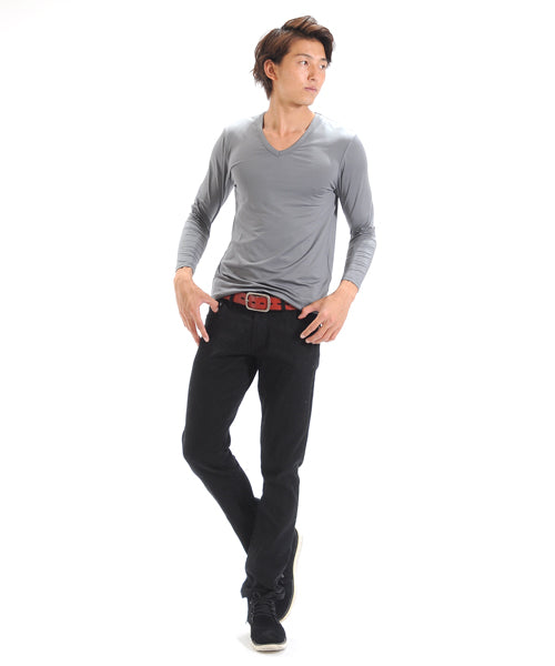 スペイド SPADE あったか 裏起毛2280 カットソー メンズ あったかインナー Tシャツ カットソー Uネック Vネック タートルネック 長袖 インナー ロングTシャツ ティー