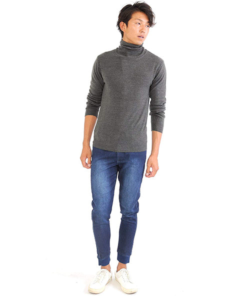 スペイド SPADE ニットknitメンズMen'sボーダータートルネックカシミアタッチVネックニットソーセーターsweaterスエーターきれいめブラックグレー （ホワイト） ホワイト