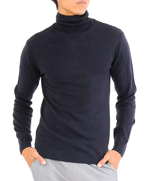 スペイド SPADE ニットknitメンズMen'sボーダータートルネックカシミアタッチVネックニットソーセーターsweaterスエーターきれいめブラックグレー （ネイビー） ネイビー
