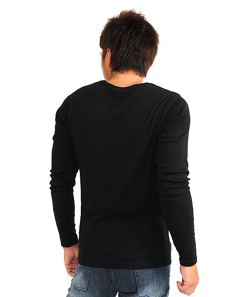 スペイド SPADE Tシャツ ティーシャツ メンズ 長袖 ロングTシャツ ロンT インナー カットソー おしゃれ 黒 白 ホワイト 無地 プレーン （ネイビー） ネイビー