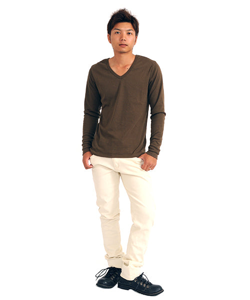 スペイド SPADE Tシャツ ティーシャツ メンズ 長袖 ロングTシャツ ロンT インナー カットソー おしゃれ 黒 白 ホワイト 無地 プレーン （ネイビー） ネイビー