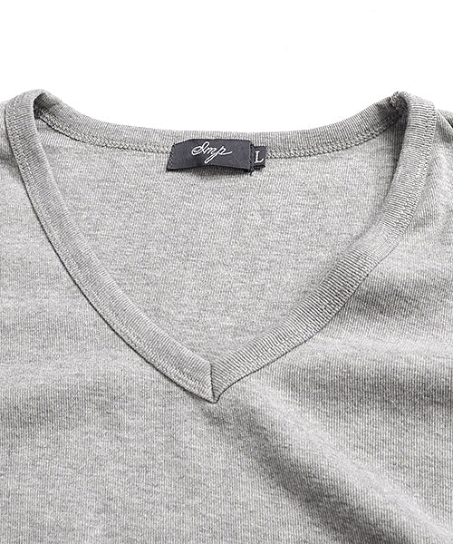 スペイド SPADE Tシャツ ティーシャツ メンズ 長袖 ロングTシャツ ロンT インナー カットソー おしゃれ 黒 白 ホワイト 無地 プレーン （ネイビー） ネイビー