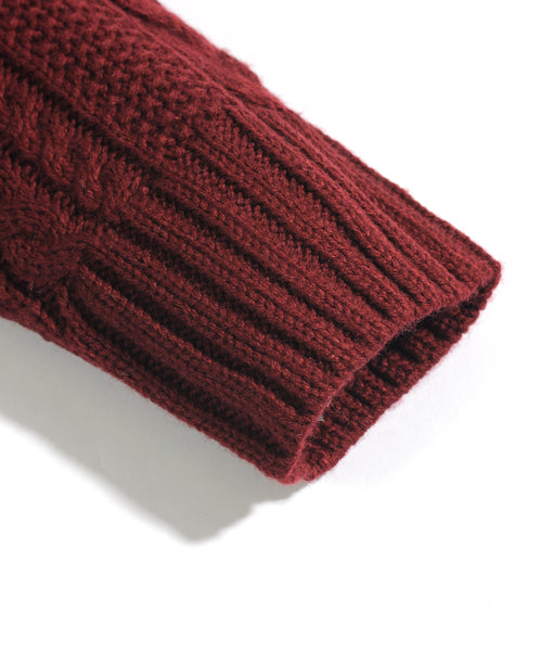 スペイド SPADE セーターニットフィッシャーマンknitメンズMen'sケーブルクルーネックUネックニットソーセーターきれいめブラックグレー白ホワイト紺ネイビー