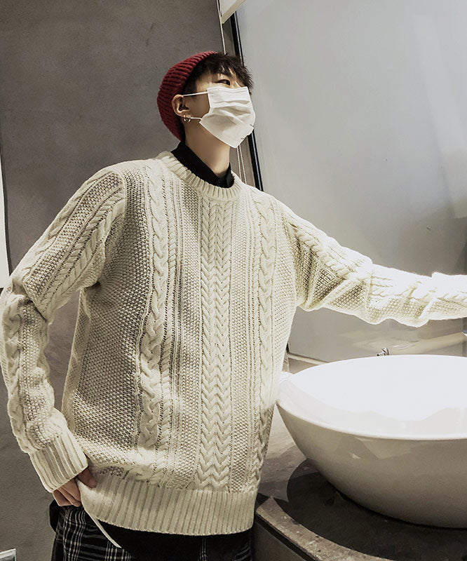 スペイド SPADE セーターニットフィッシャーマンknitメンズMen'sケーブルクルーネックUネックニットソーセーターきれいめブラックグレー白ホワイト紺ネイビー