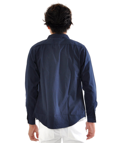スペイド SPADE シャツ メンズ Men's 長袖 ブロード テープ チェック 無地  白シャツ ネイビー 黒 shirt シャツ シンプル プレーン きれいめ 秋 秋服 新作ト