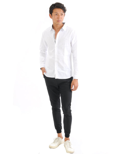 スペイド SPADE シャツ メンズ Men's 長袖 ブロード テープ チェック 無地  白シャツ ネイビー 黒 shirt シャツ シンプル プレーン きれいめ 秋 秋服 新作ト