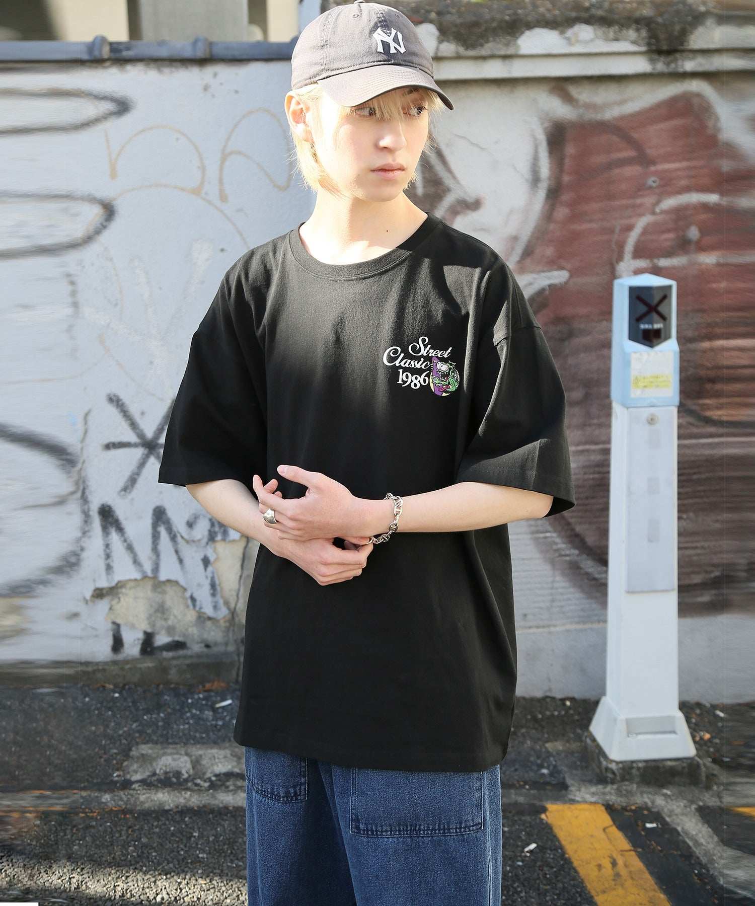 エアウォーク AIRWALK ◎SETUP7別注◎【AIRWALK/エアウォーク】ワンポイント グラフィック 刺繍 Tシャツ 半袖 クルーネック プリントT ユニセックス