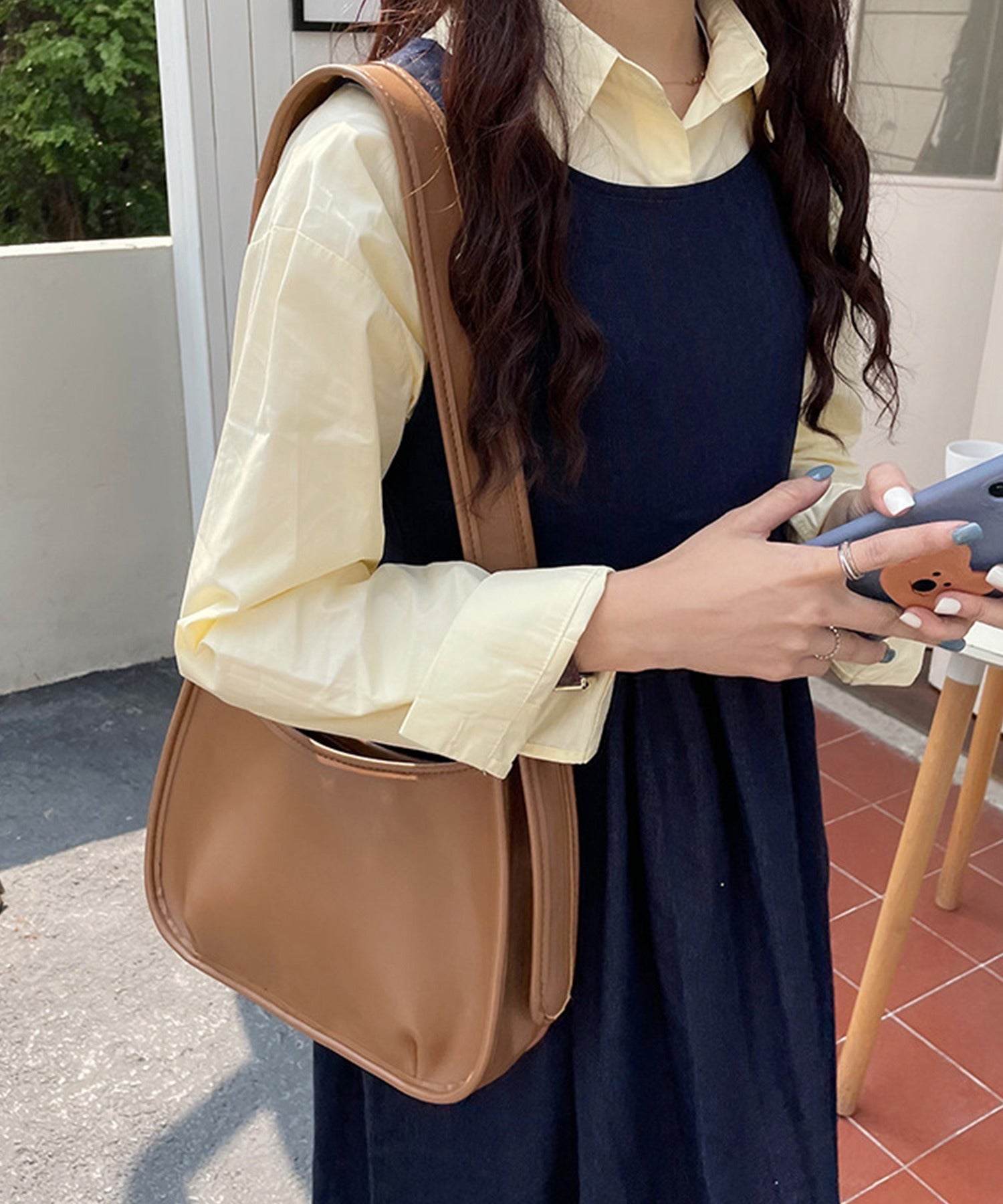 アイモハ aimoha 韓国風シンプルショルダーバッグ