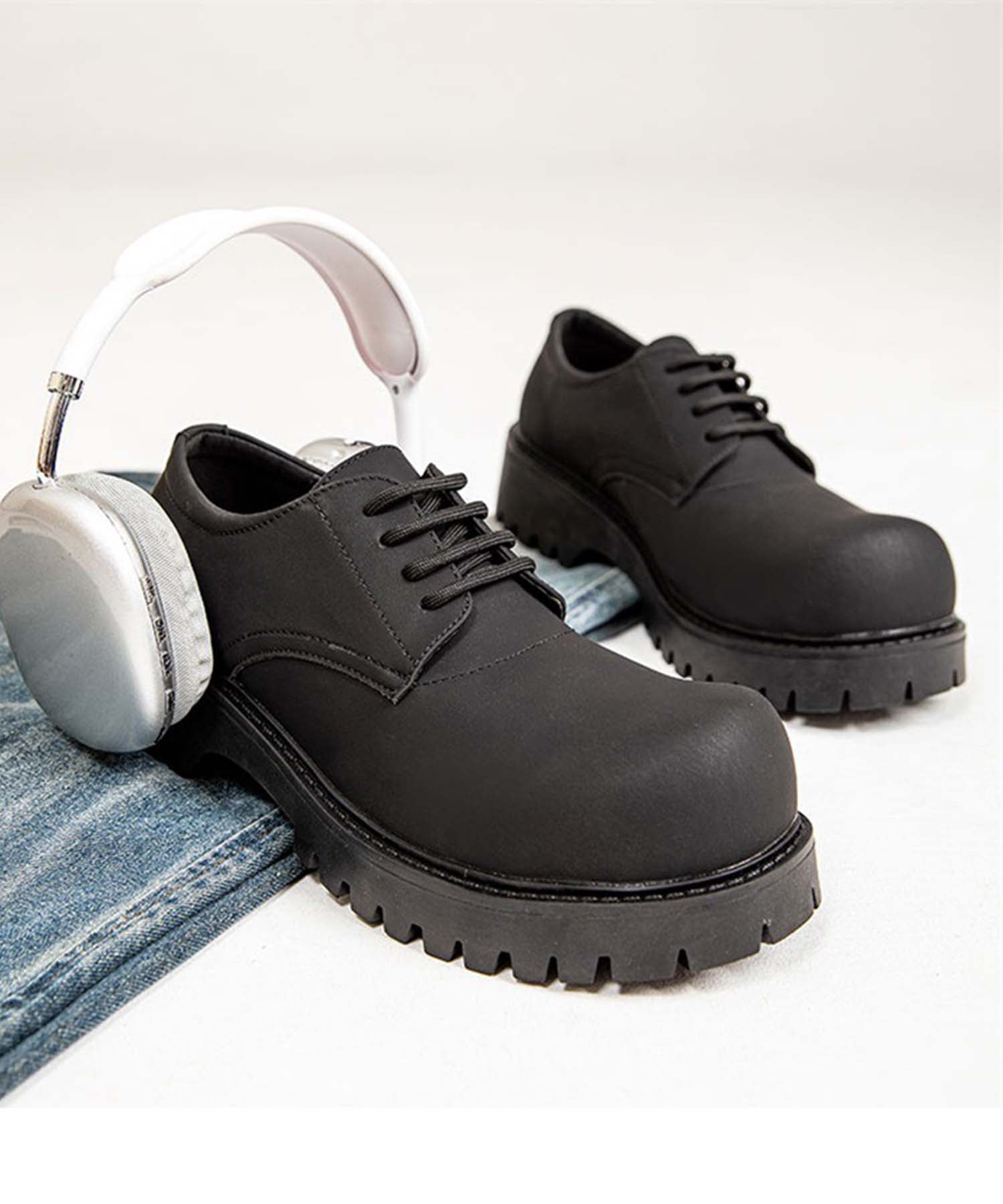 アイモハ aimoha [2025SS SHOES 365 NEW]メンズクラシックブラックオックスフォードシューズ （ブラック） ブラック