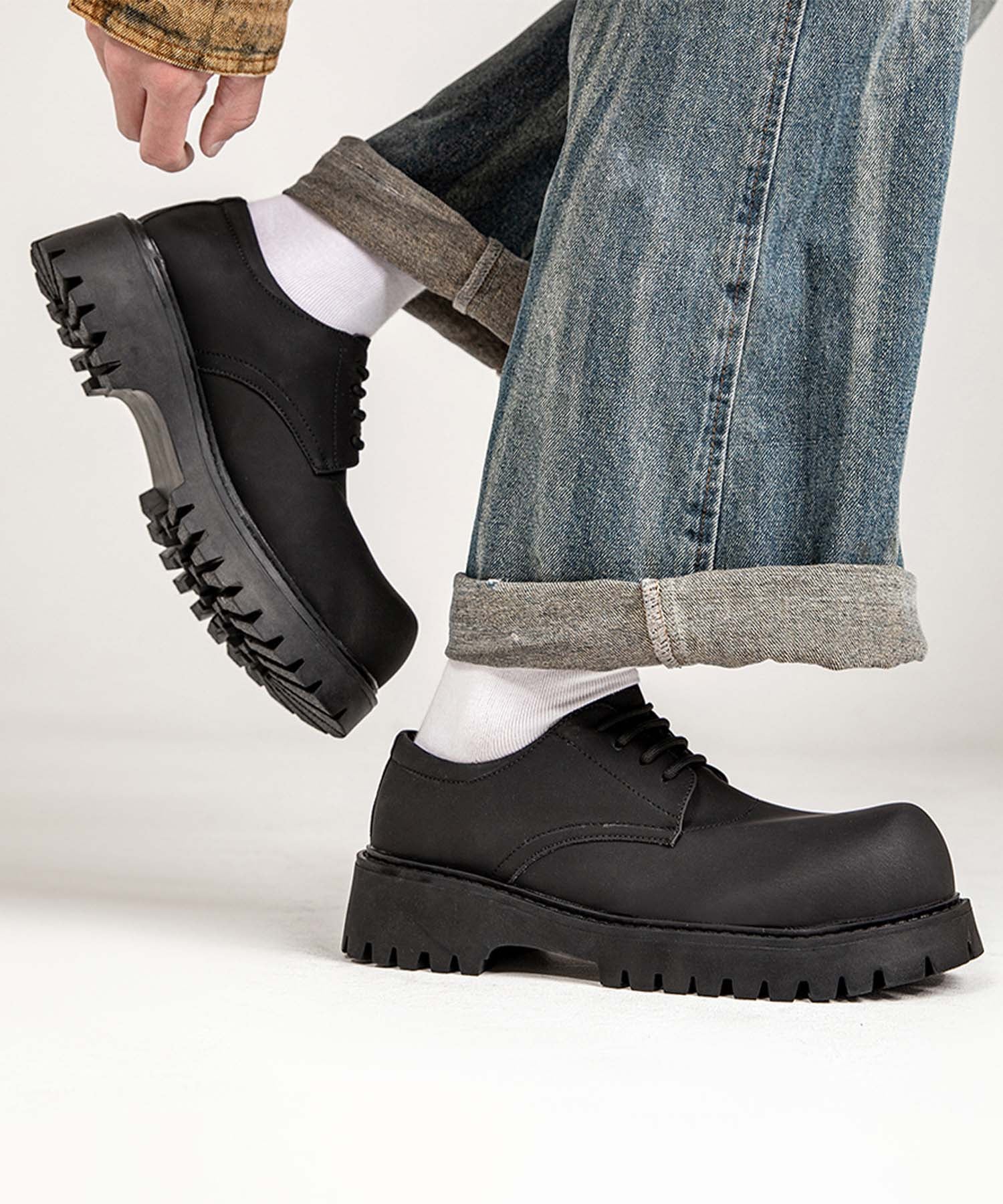 アイモハ aimoha [2025SS SHOES 365 NEW]メンズクラシックブラックオックスフォードシューズ （ブラック） ブラック