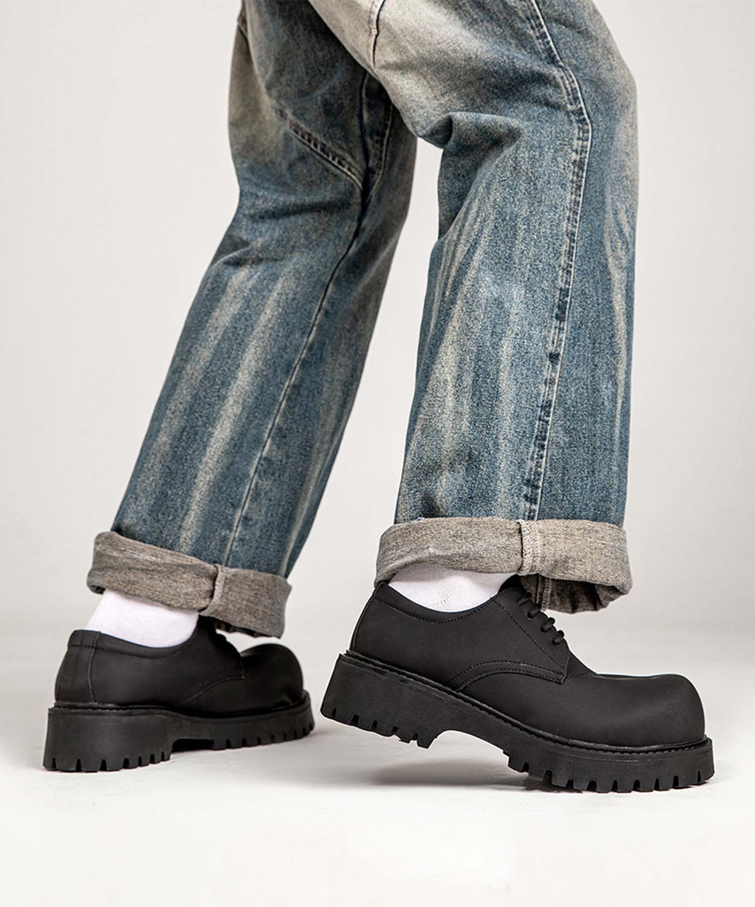 アイモハ aimoha [2025SS SHOES 365 NEW]メンズクラシックブラックオックスフォードシューズ （ブラック） ブラック