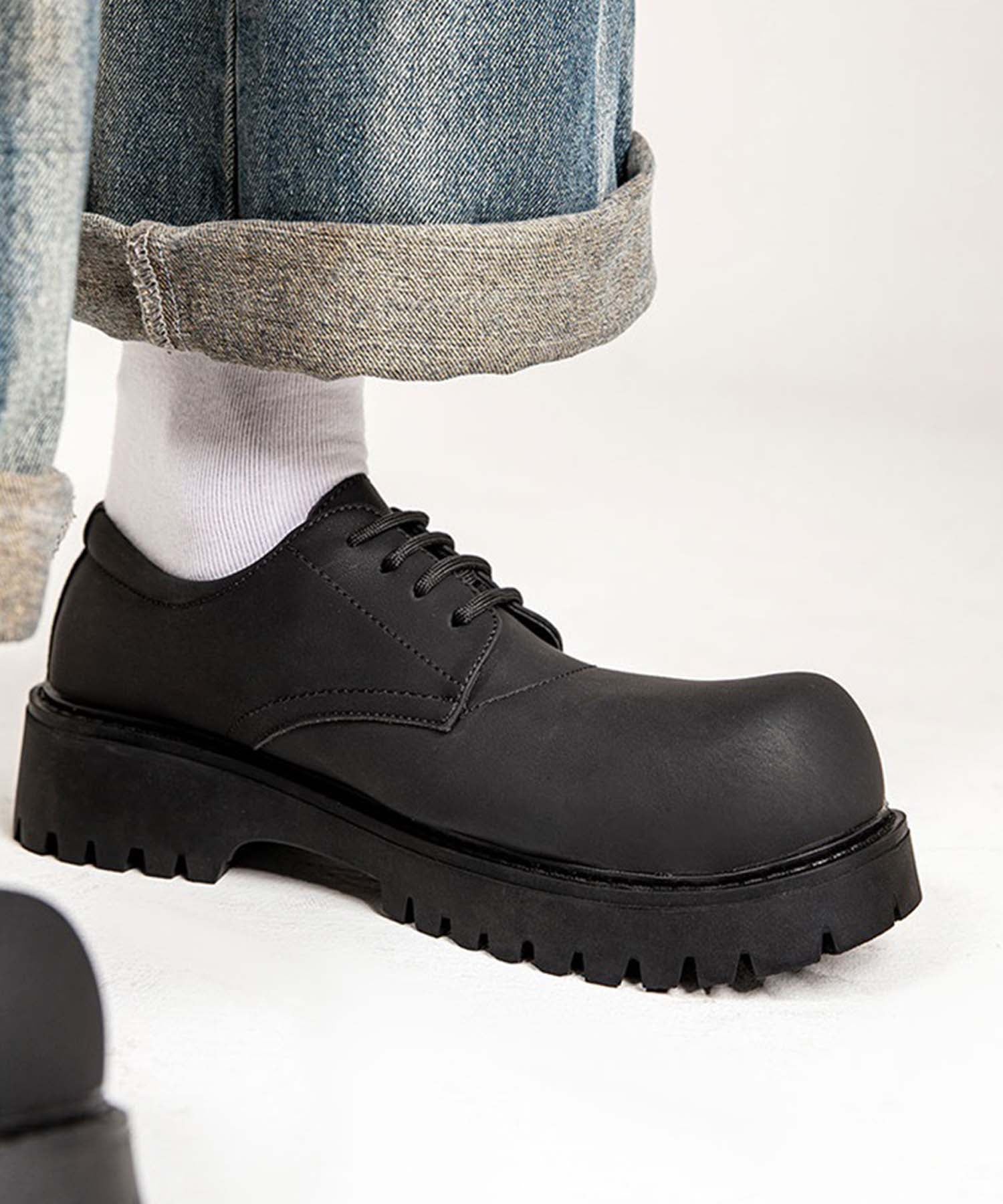 アイモハ aimoha [2025SS SHOES 365 NEW]メンズクラシックブラックオックスフォードシューズ （ブラック） ブラック