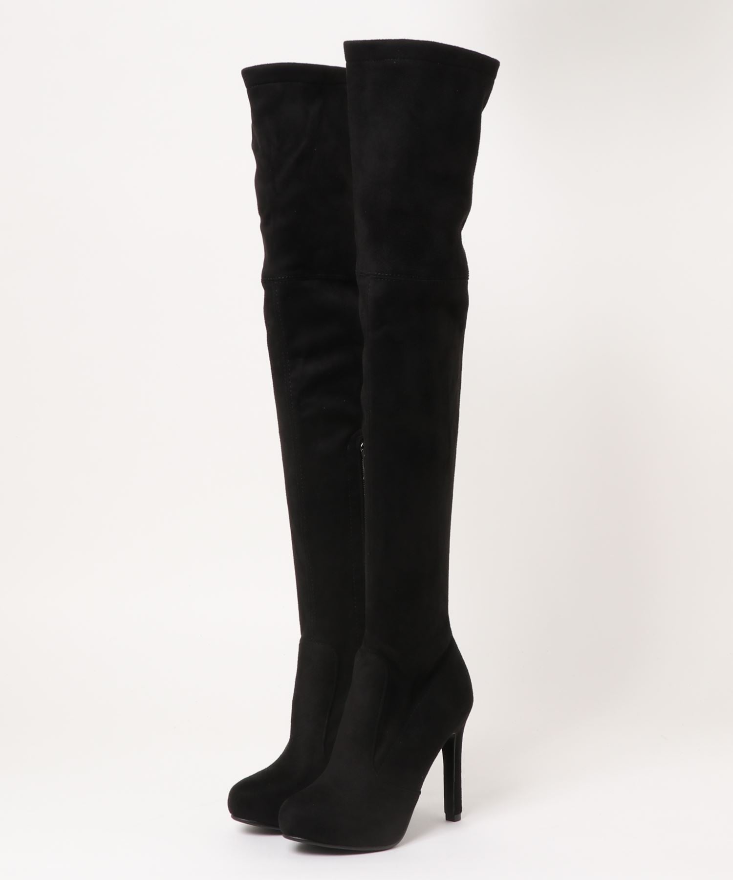 Aimoha 【Jasmine Grandiflorum】 New Release Storm 2cm! Excellent leg-lengthening effect! Pin heel knee-high boots