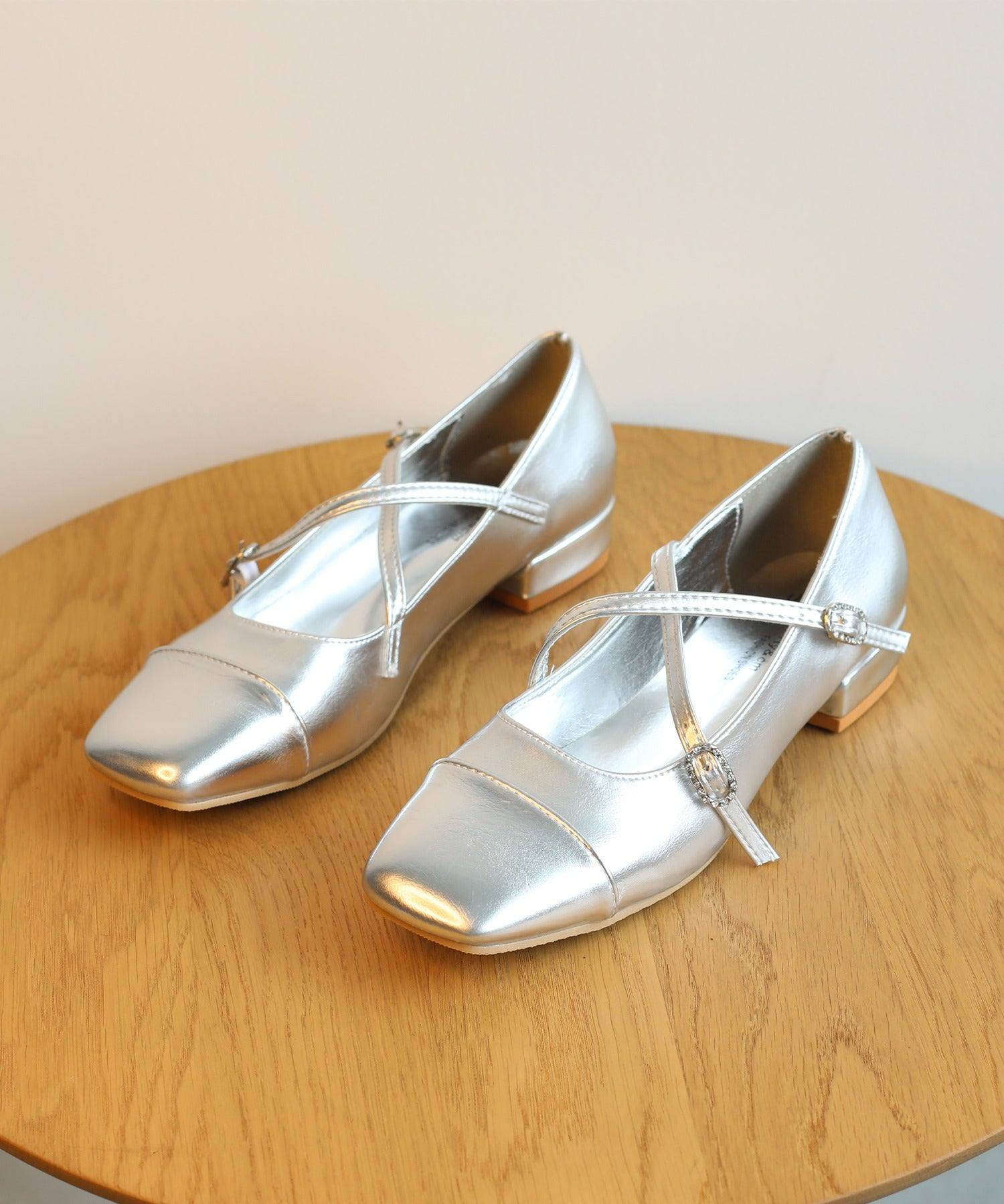 アイモハ aimoha 【shoes365】ダブルバックルパンプス