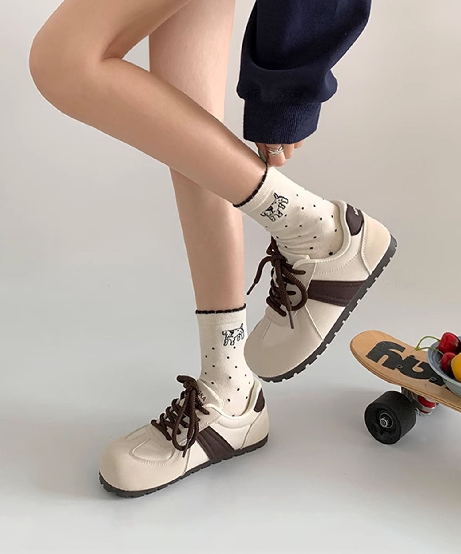 アイモハ aimoha 【SHOES 365】薄底スニーカー フラットシューズ （チョコ） チョコ