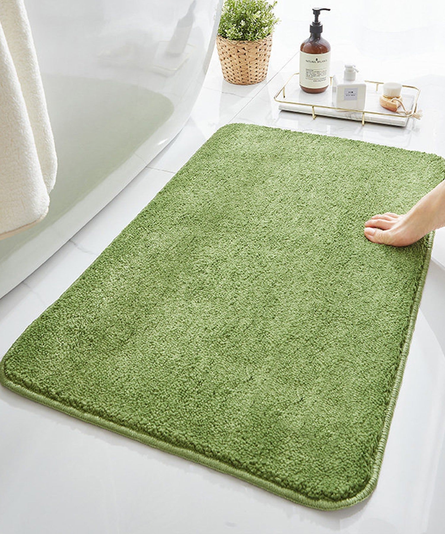Aimoha Plain Simple Ultra Long Pile Absorbent Bath Mat/Entrance Mat