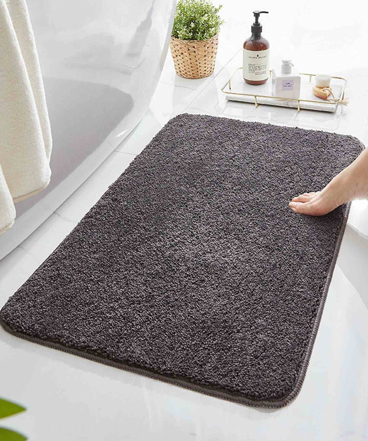 Aimoha Plain Simple Ultra Long Pile Absorbent Bath Mat/Entrance Mat