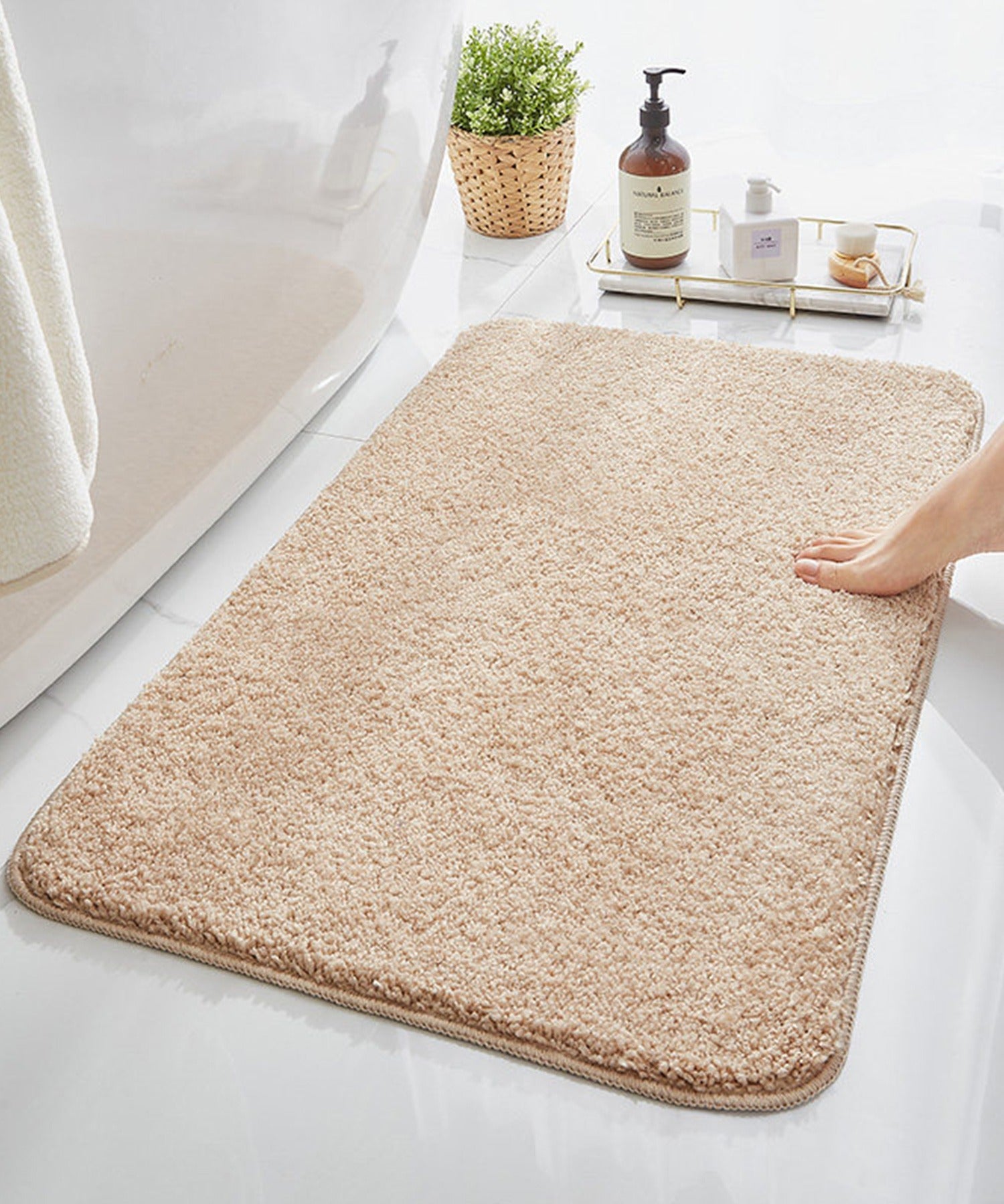 Aimoha Plain Simple Ultra Long Pile Absorbent Bath Mat/Entrance Mat