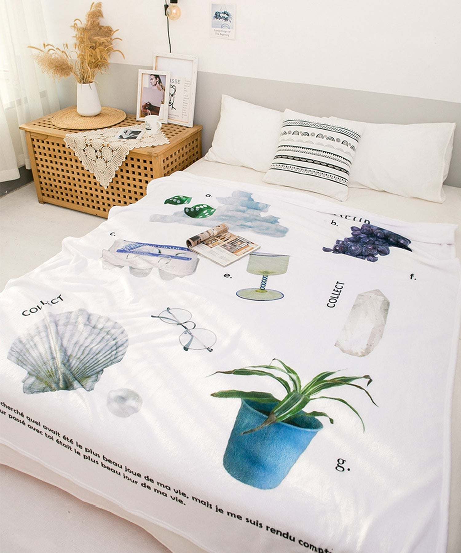 Aimoha Modern Minimalist Pattern Flannel Blanket