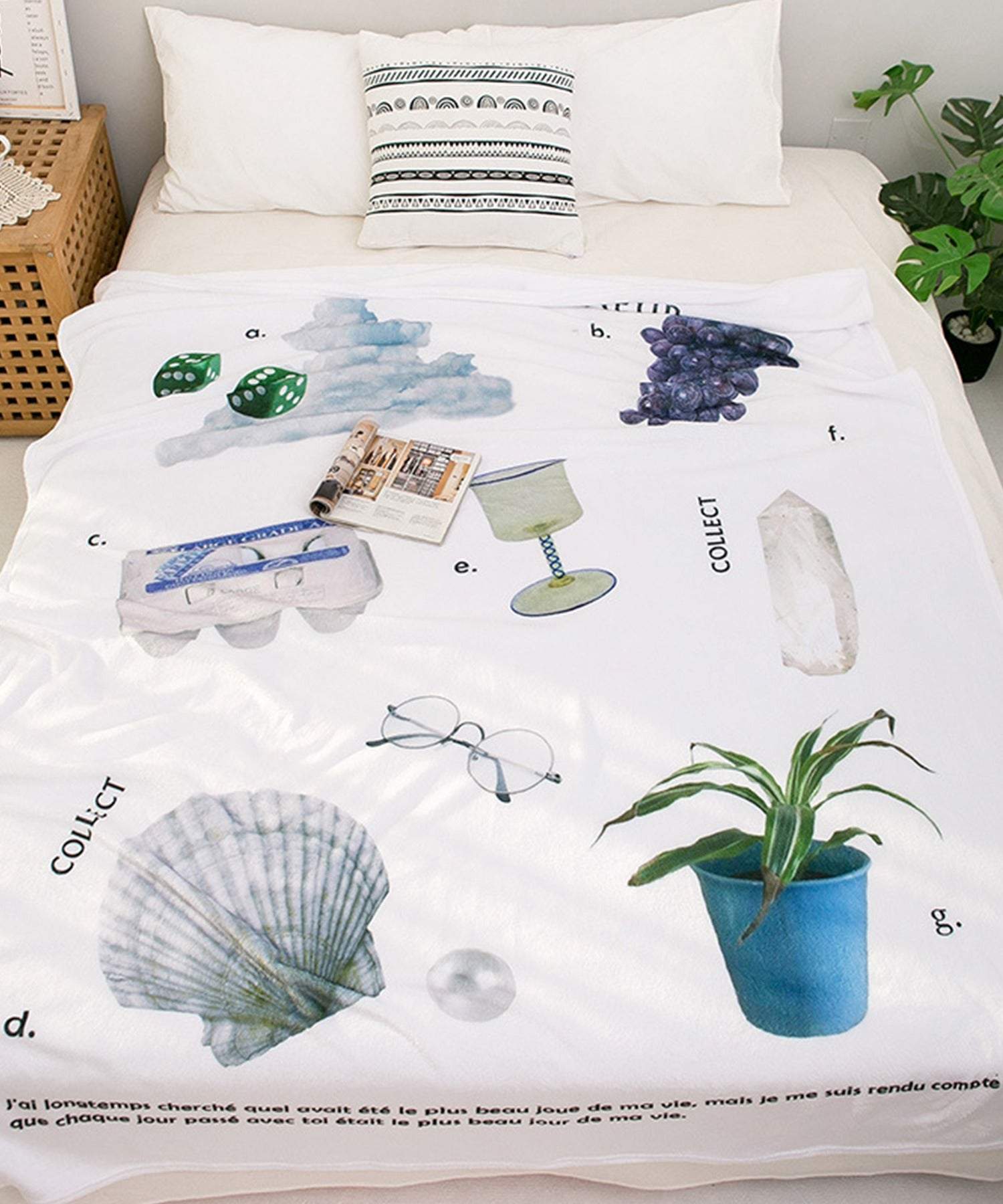 Aimoha Modern Minimalist Pattern Flannel Blanket