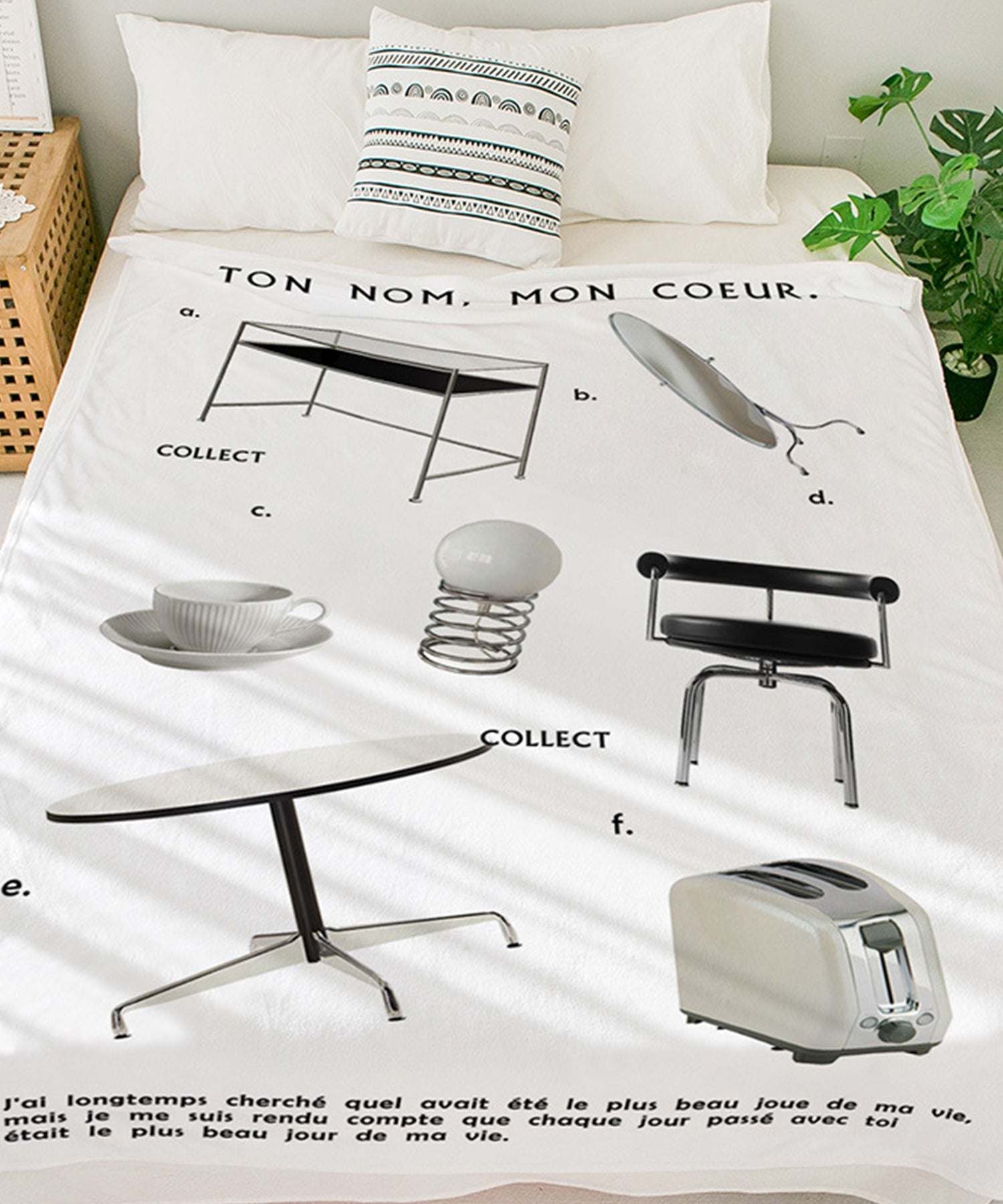 Aimoha Modern Minimalist Pattern Flannel Blanket