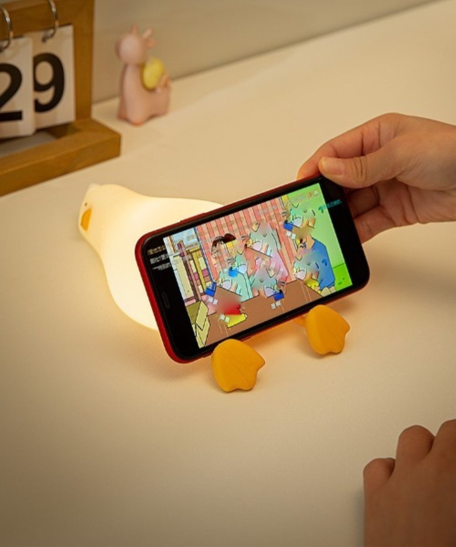 Aimoha Camouflage Tabletop Light USB Rechargeable Smartphone Stand [Non-returnable item]