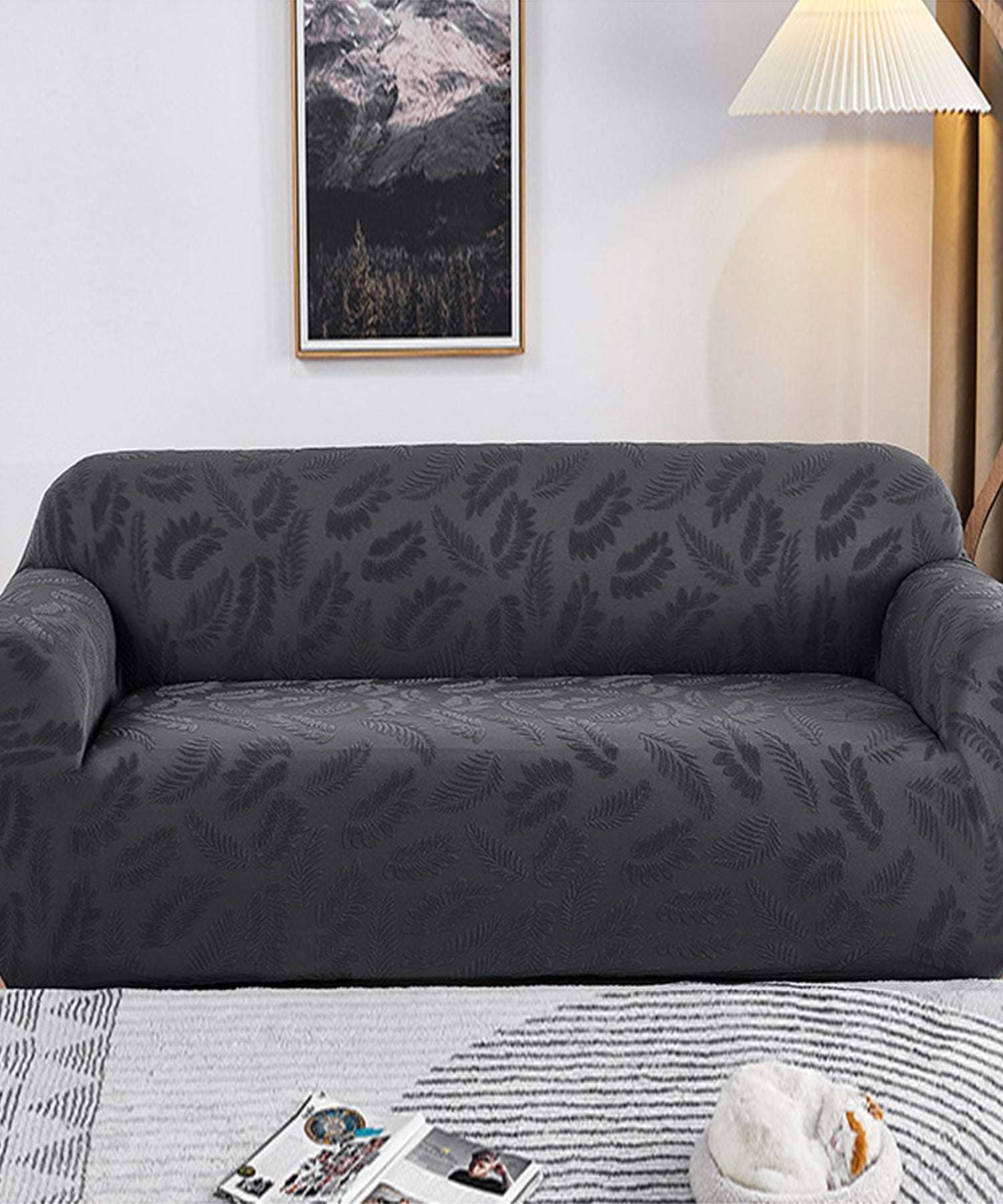 aimoha Botanical Stretch Sofa Cover 2-Seater 145-185cm