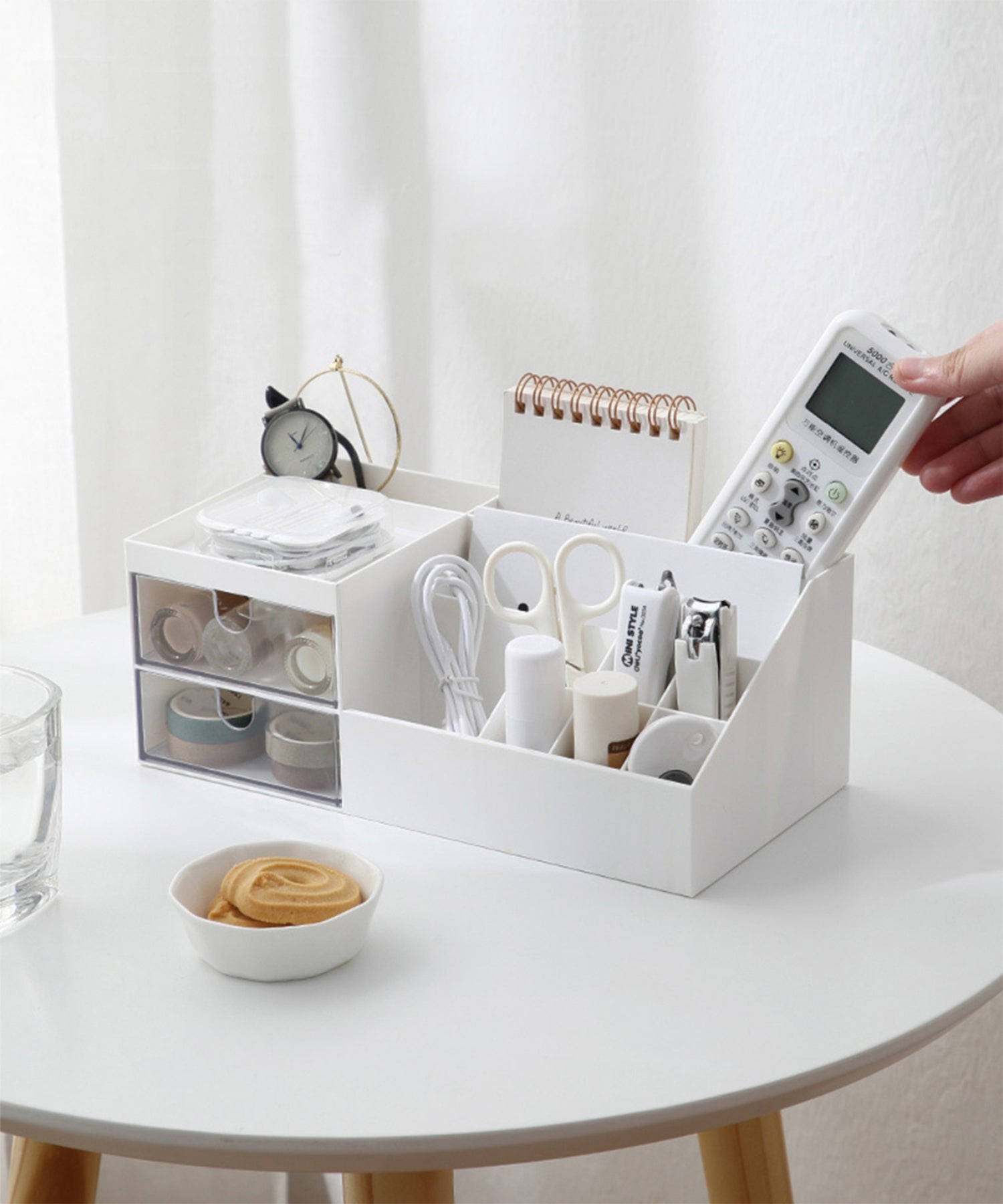 aimoha Makeup Box Cosmetics Storage Cosmetic Storage Box Cosmetic Storage Cosmetic Box white Storage Box Cosmetics Small Item Holder Makeup Storage Desktop Small Item Storage Cosmetic Case