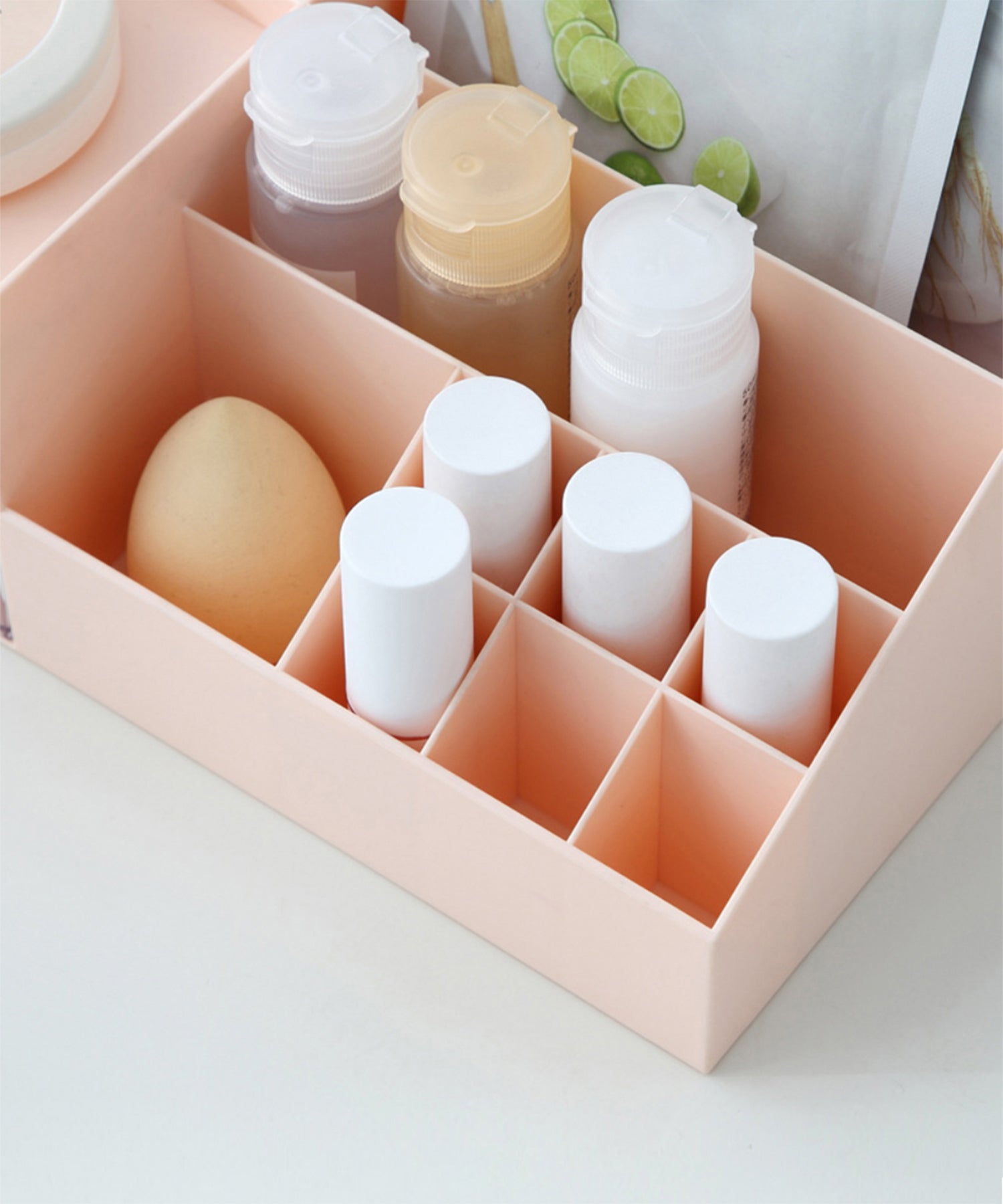 aimoha Makeup Box Cosmetics Storage Cosmetic Storage Box Cosmetic Storage Cosmetic Box white Storage Box Cosmetics Small Item Holder Makeup Storage Desktop Small Item Storage Cosmetic Case